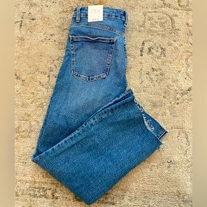 Zara mid rise straight jeans